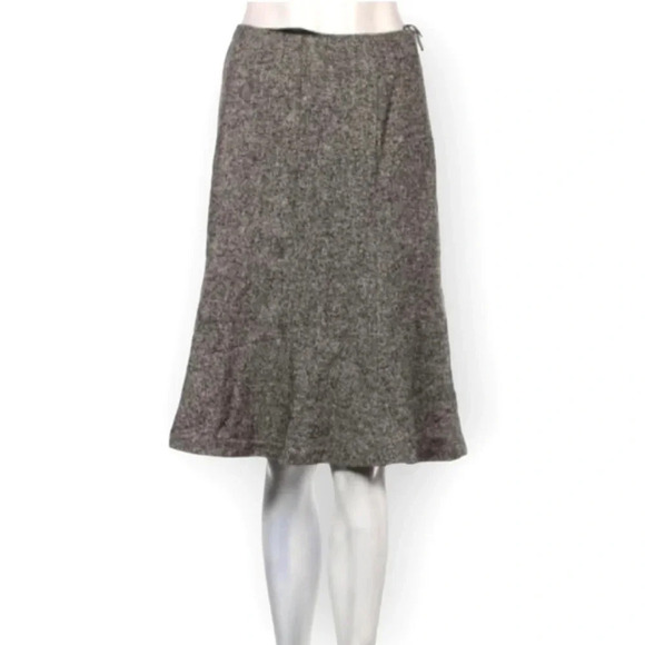 Gerard Darel Wool Blend Pleated Midi Skirt Heathered Gray 42 FR or 10 US - Picture 3 of 15